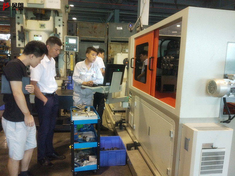 貝朗墩頭機在廣州客戶處驗收合格啦！